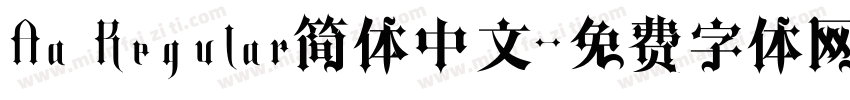 Aa Regular简体中文字体转换